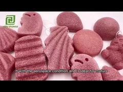 French Red Clay Natural Konjac Sponge for Face and Body Wash