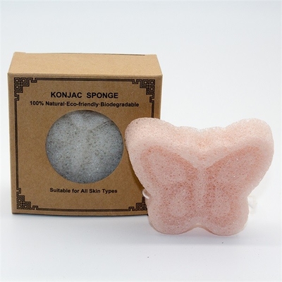 Comfortable Butterfly Shape Konjac Cleansing Puff For Brightening