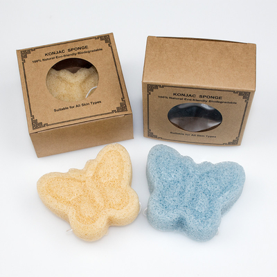 Comfortable Butterfly Shape Konjac Cleansing Puff For Brightening