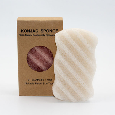 OEM Skin Care Wave Konjac Facial Cleansing Sponge Biodegradable