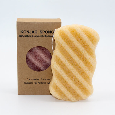 Activated Konjac Wave Cleansing Sponge French Pink Clay Konjac Sponge