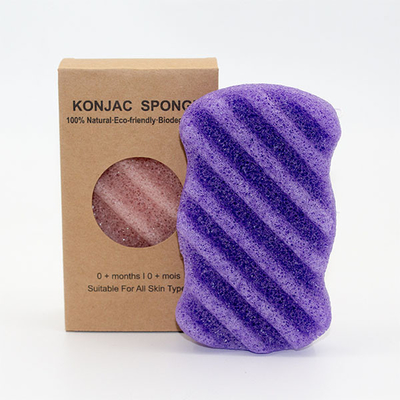 Activated Konjac Wave Cleansing Sponge French Pink Clay Konjac Sponge