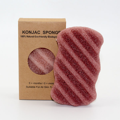 Activated Konjac Wave Cleansing Sponge French Pink Clay Konjac Sponge