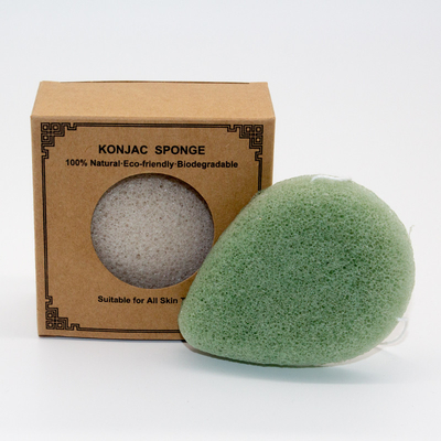 OEM ODM Green Tea Konjac Sponge Natural Face Cleansing Sponge