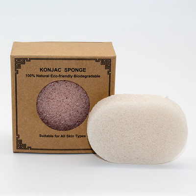 Oval Natural Exfoliating Skincare Sponge Facial Konjac Sponge 8.5*8.5*2.5cm