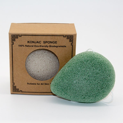 Dark Brown Water Drop Makeup Sponge Pore Cleanser Konjac Exfoliating Sponge
