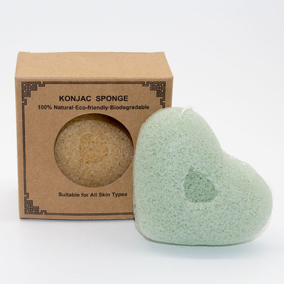 2.3''X1.7'' Colorful Sakura Heart Konjac Sponge For Sensitive Skin