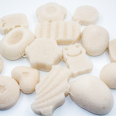 ODM Different Shaped Charcoal Baby Bath Sponge For Sensitive Skin