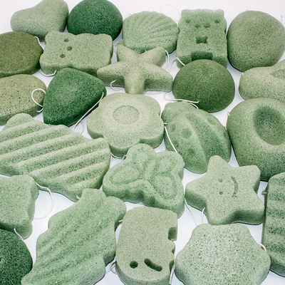 ODM Different Shaped Charcoal Baby Bath Sponge For Sensitive Skin