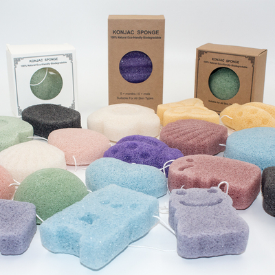 Vegetable Fiber Charcoal And Konjac Cleansing Puff Baby Skin Exfoliating Bath Sponge