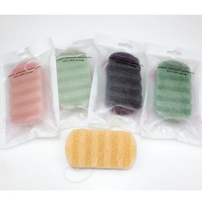 OEM Skin Care Wave Konjac Facial Cleansing Sponge Biodegradable